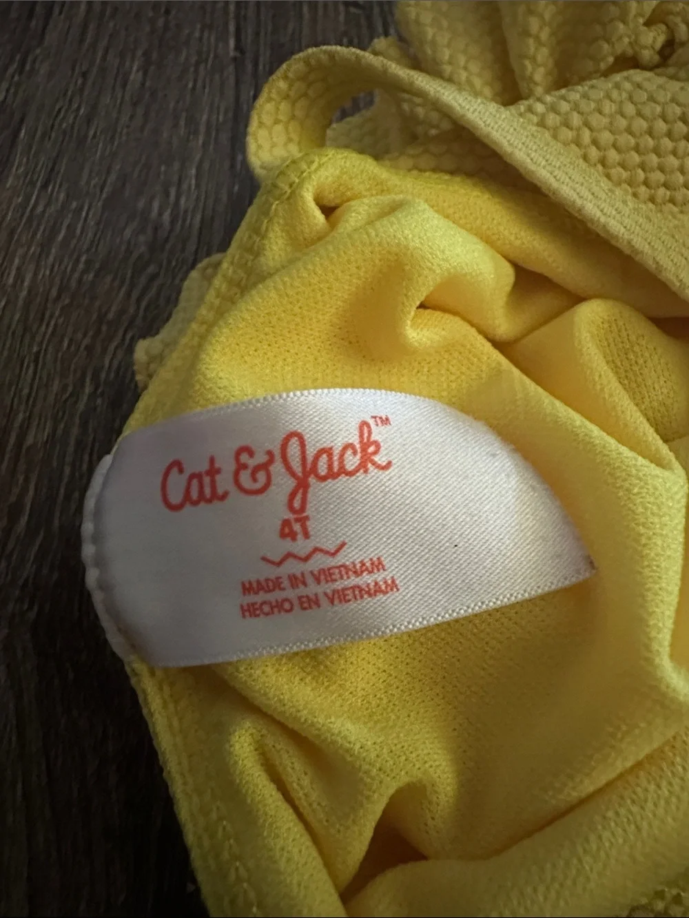 Cat & Jack Yellow Ruffle One-Piece Swimsuit
